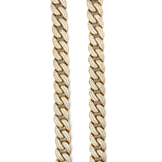 Iced Out Yellow Cuban Necklace