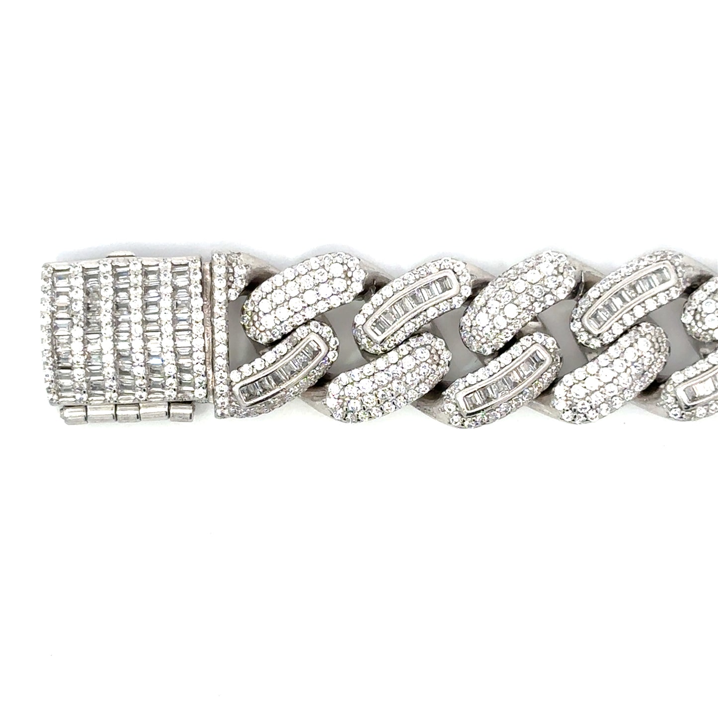 Icedout Round-Baguette Cuban Bracelet