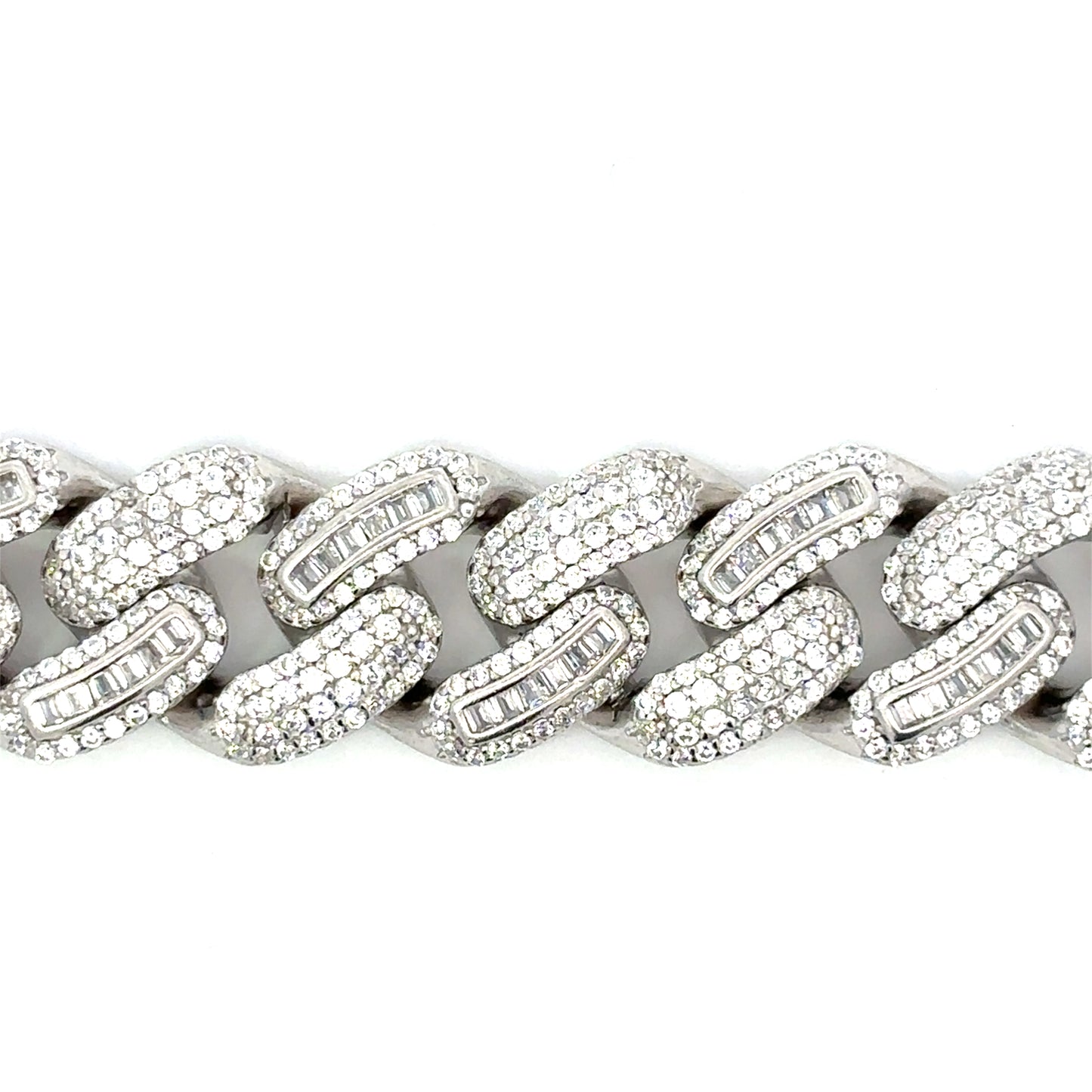 Icedout Round-Baguette Cuban Bracelet