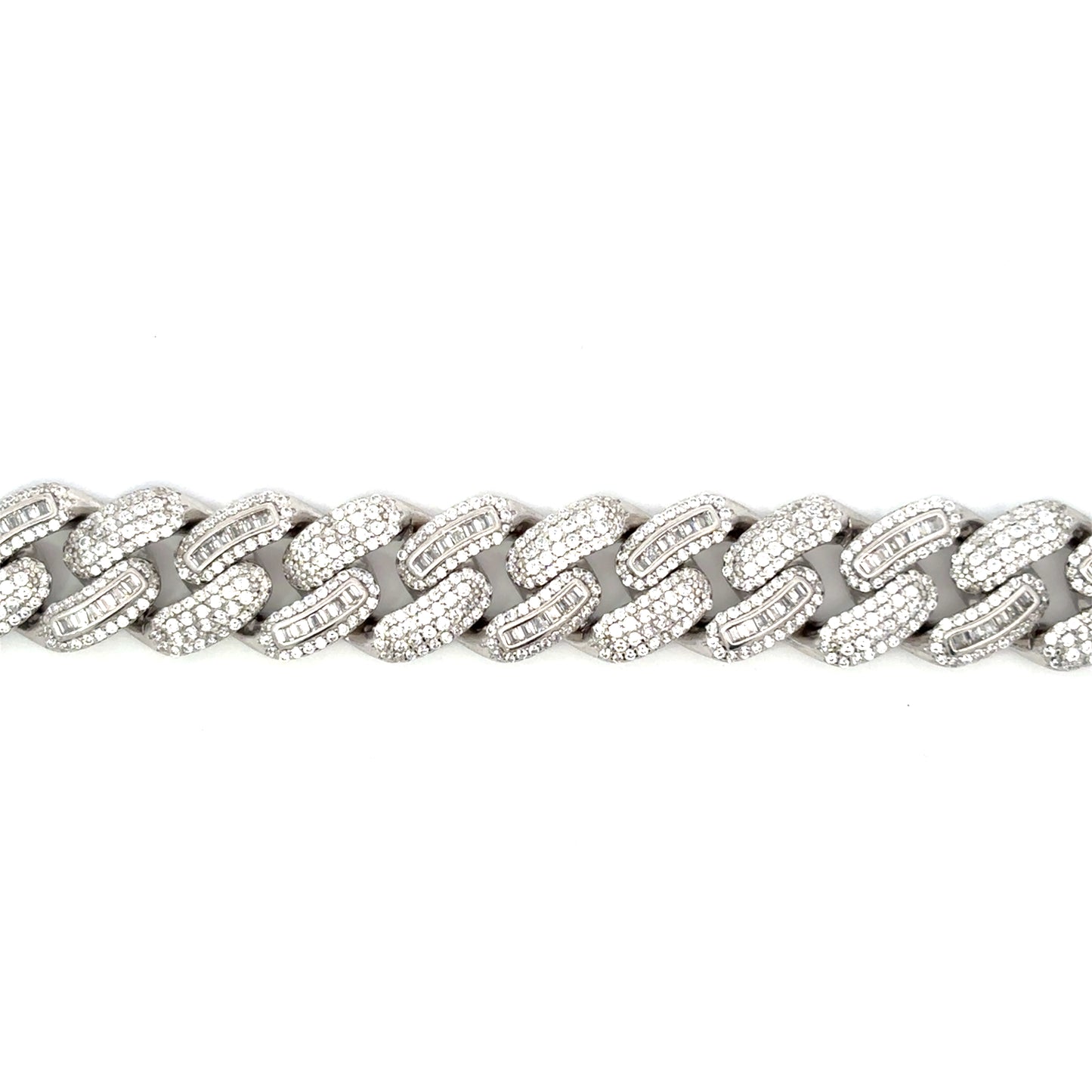 Icedout Round-Baguette Cuban Bracelet