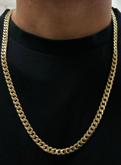 10k 8mm 26inch Cuban Necklace
