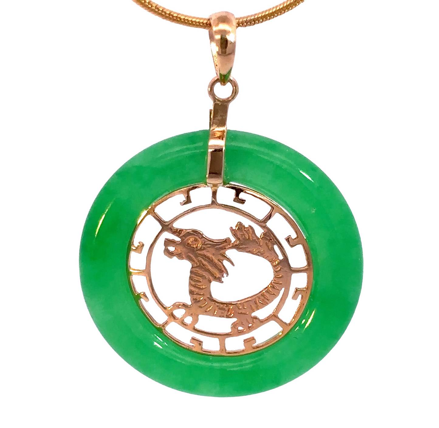 10k Green Jade Dragon