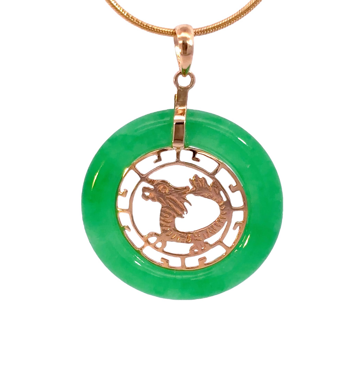 10k Green Jade Dragon